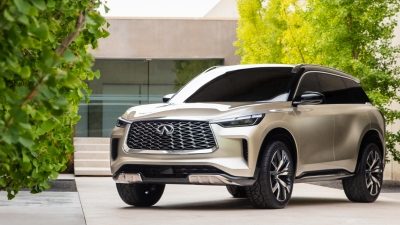 Perfil frontal del crossover INFINITI QX60 Monograph
