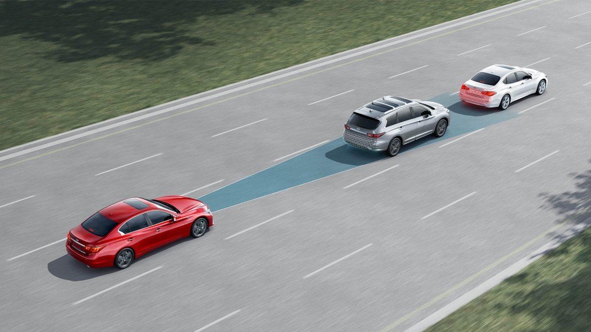 Sistema de Advertencia y Prevención de cambio de carril. Tecnología INFINITI Q60 2021.