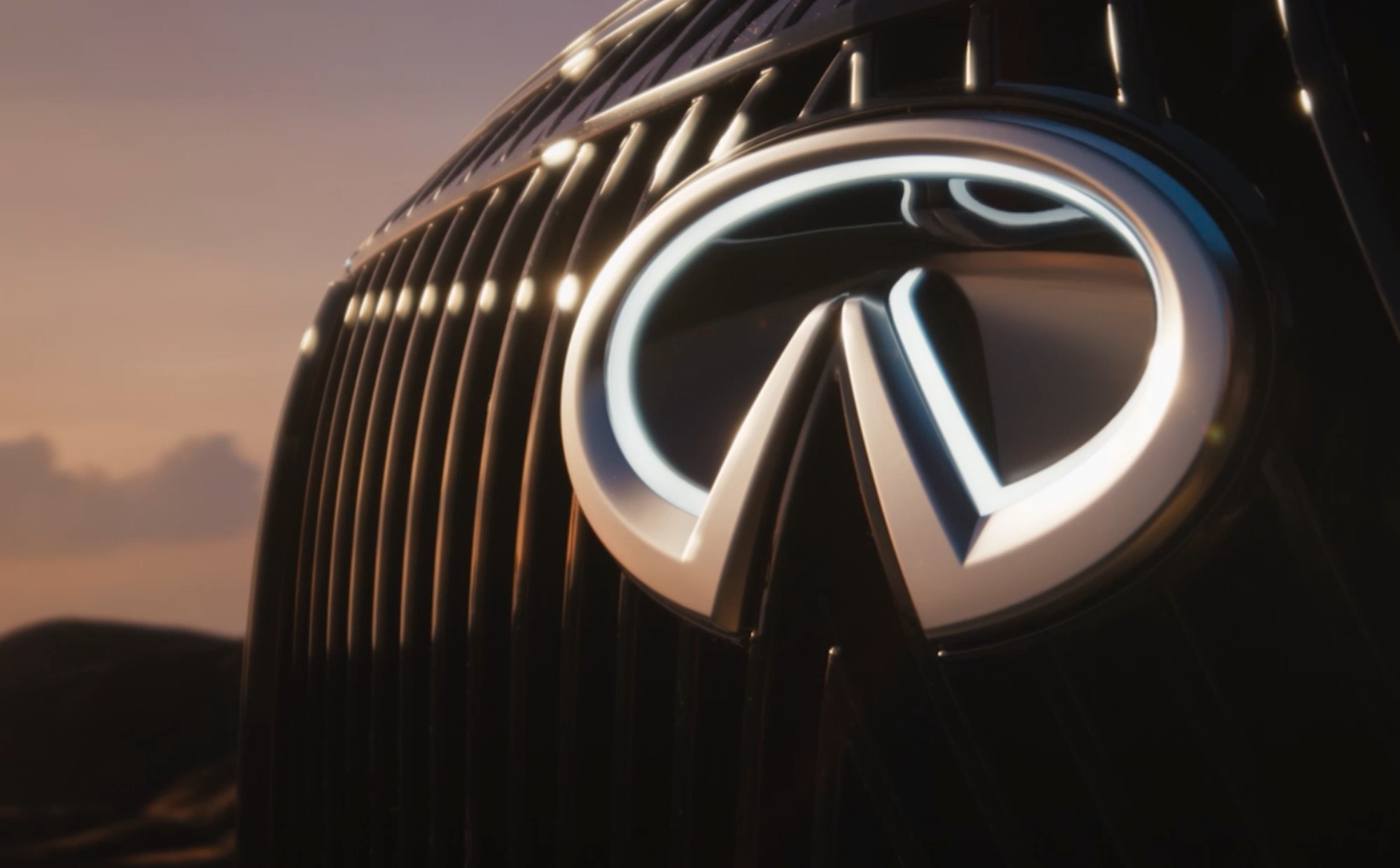 Closeup of INFINITI Grille