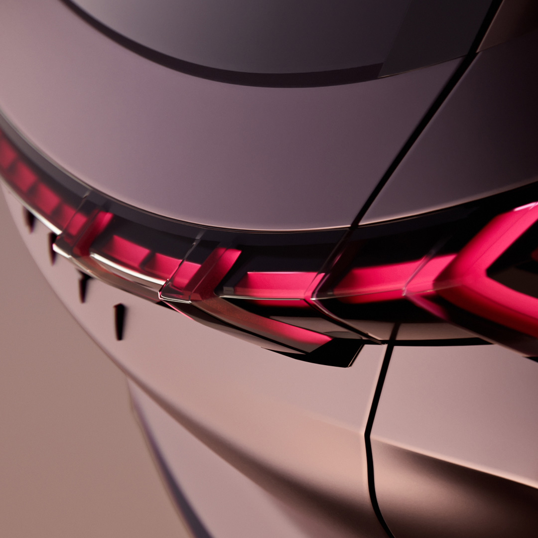 3D rear lights of the QX65 inspired by aircraft tail fins