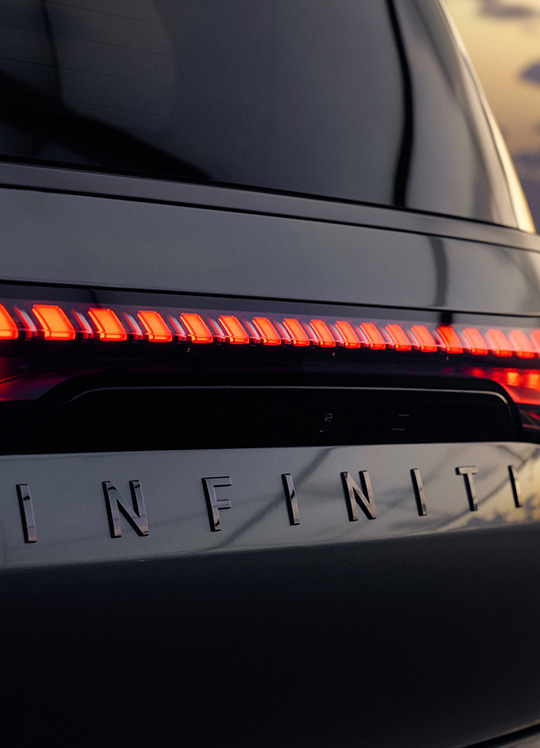 Close up of INFINITI QX80 rear lights