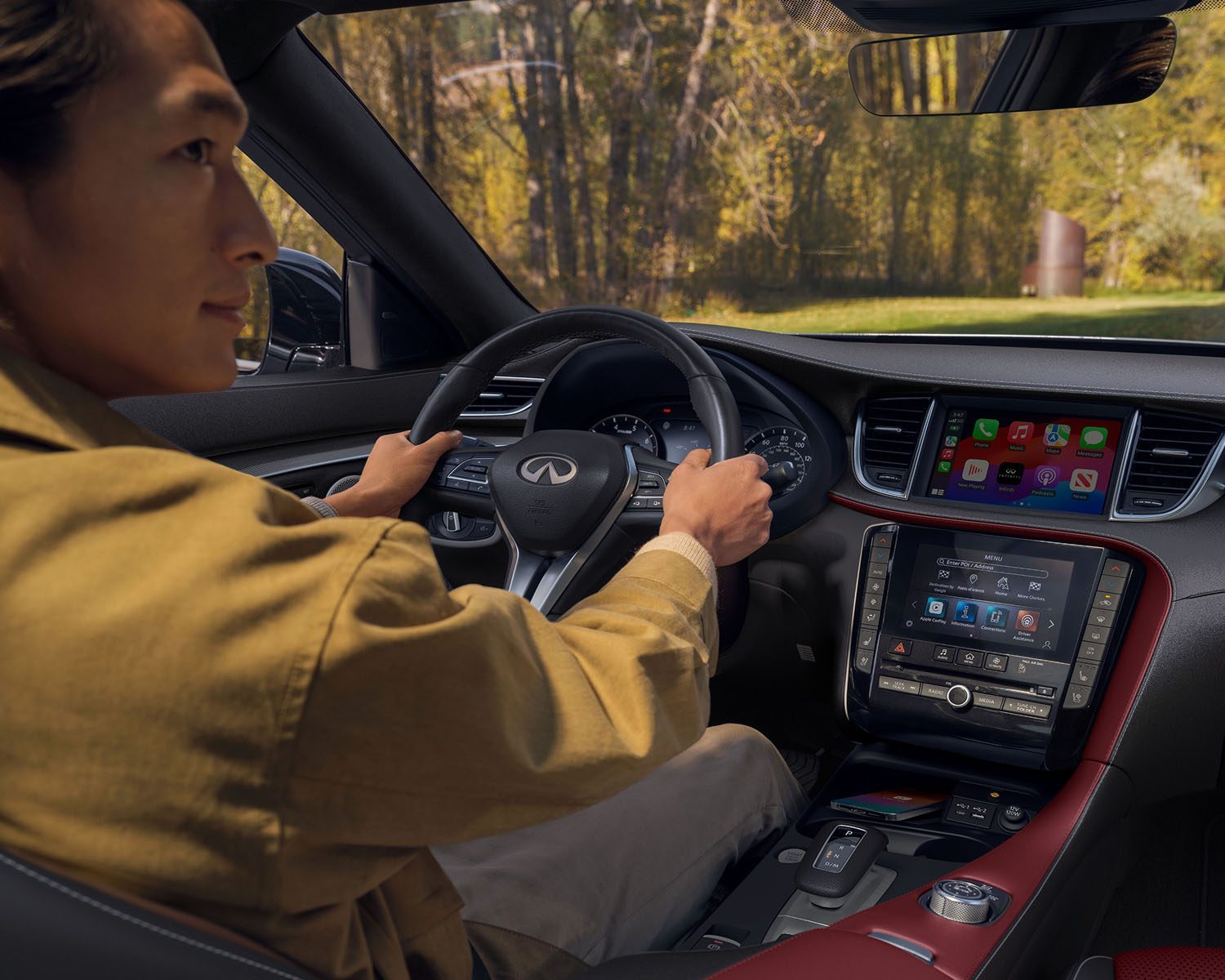Интерьер INFINITI QX50 с аудиосистемой Klipsch