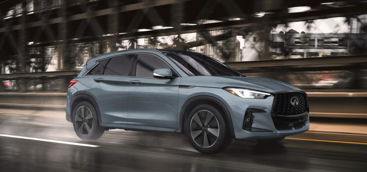 2025 INFINITI QX50 side profile highlighting vehicle performance