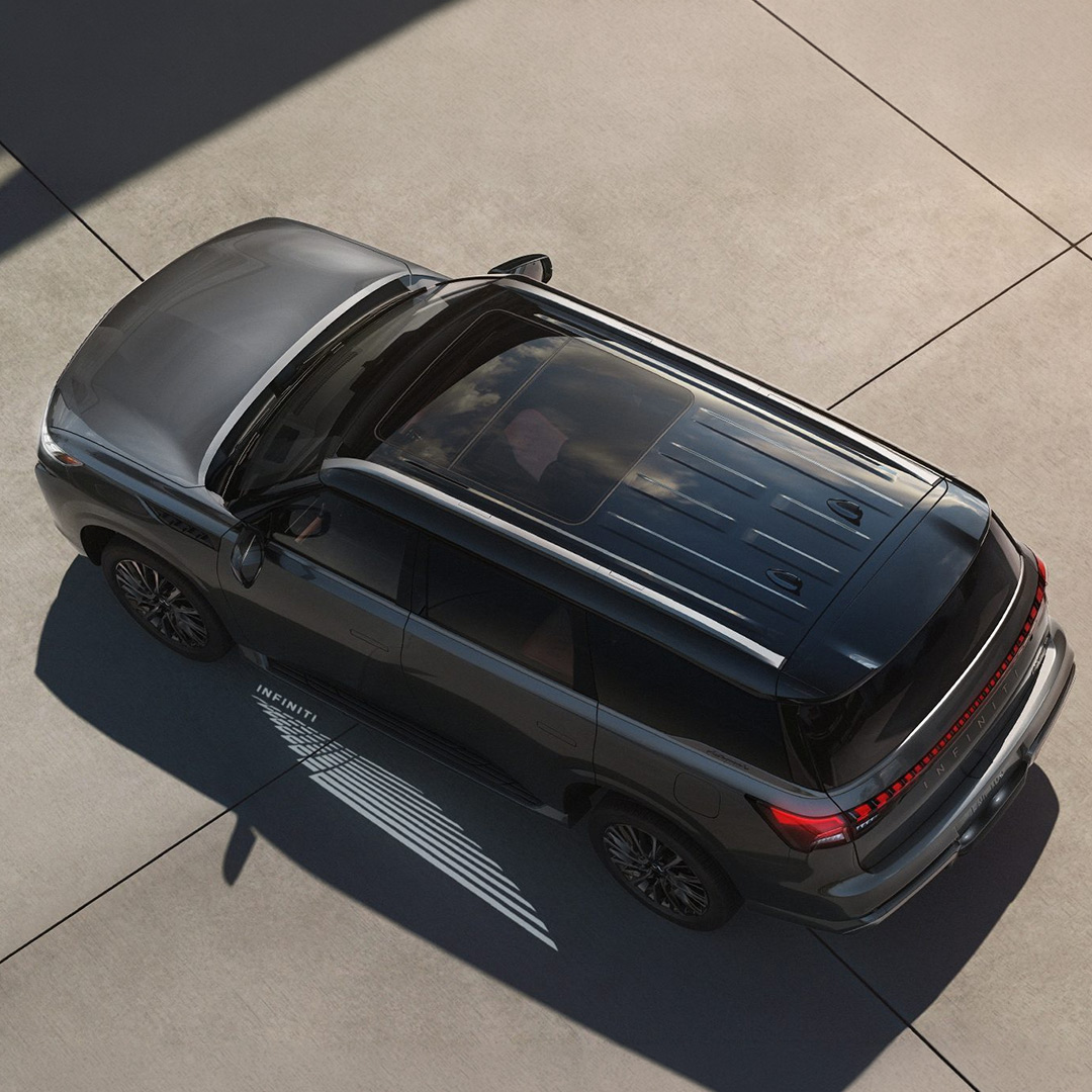 2026 INFINITI QX80 interior seating for up to eight passengers across three rows