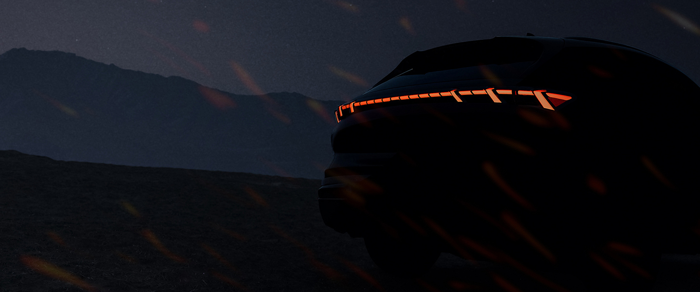 Rear view of all-new 2027 INFINITI vehicle