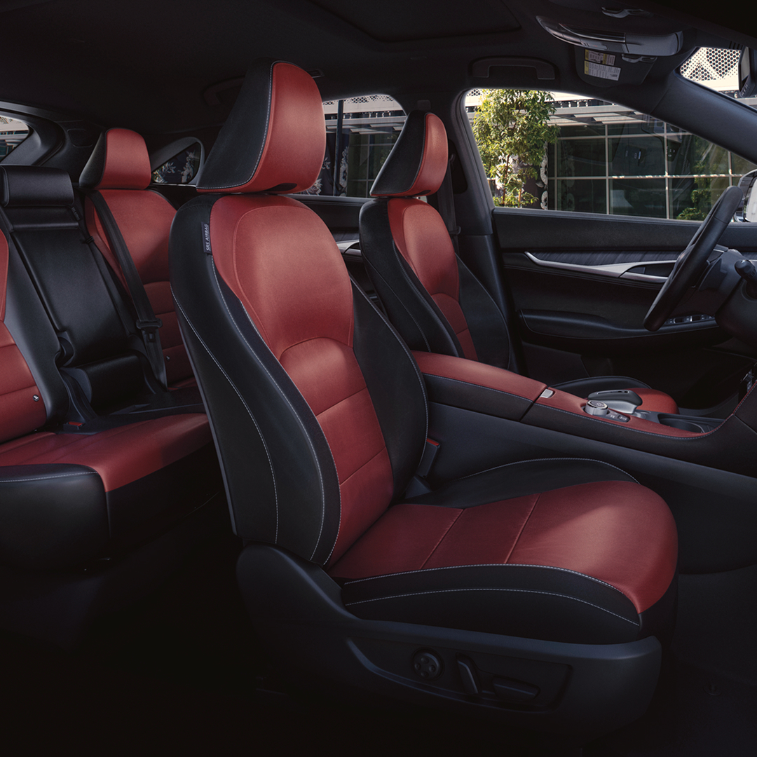 INFINITI QX55 rear passenger seating with spacious second-row accommodations