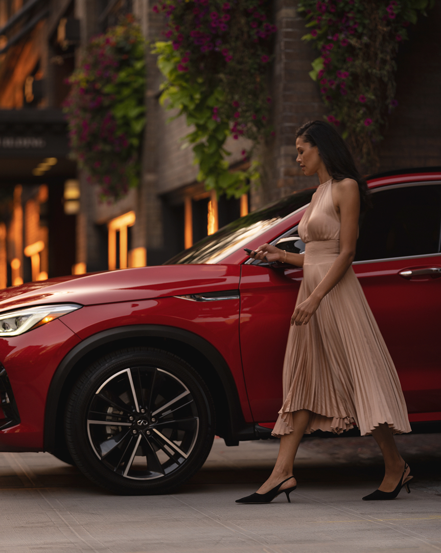 INFINITI QX55 remote start feature activated from outside the vehicle