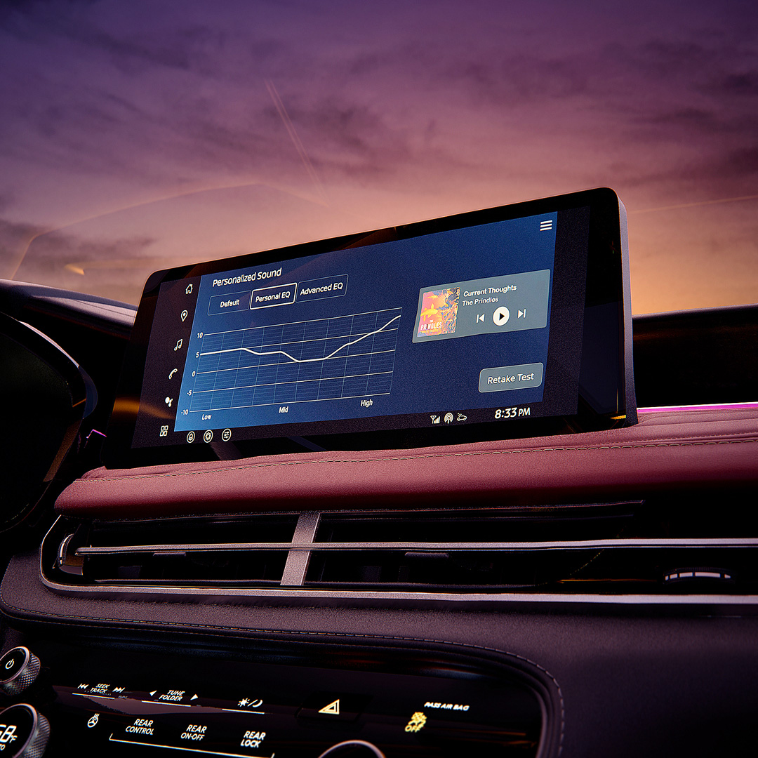 INFINITI QX65 12.3-inch touchscreen display with connected vehicle features