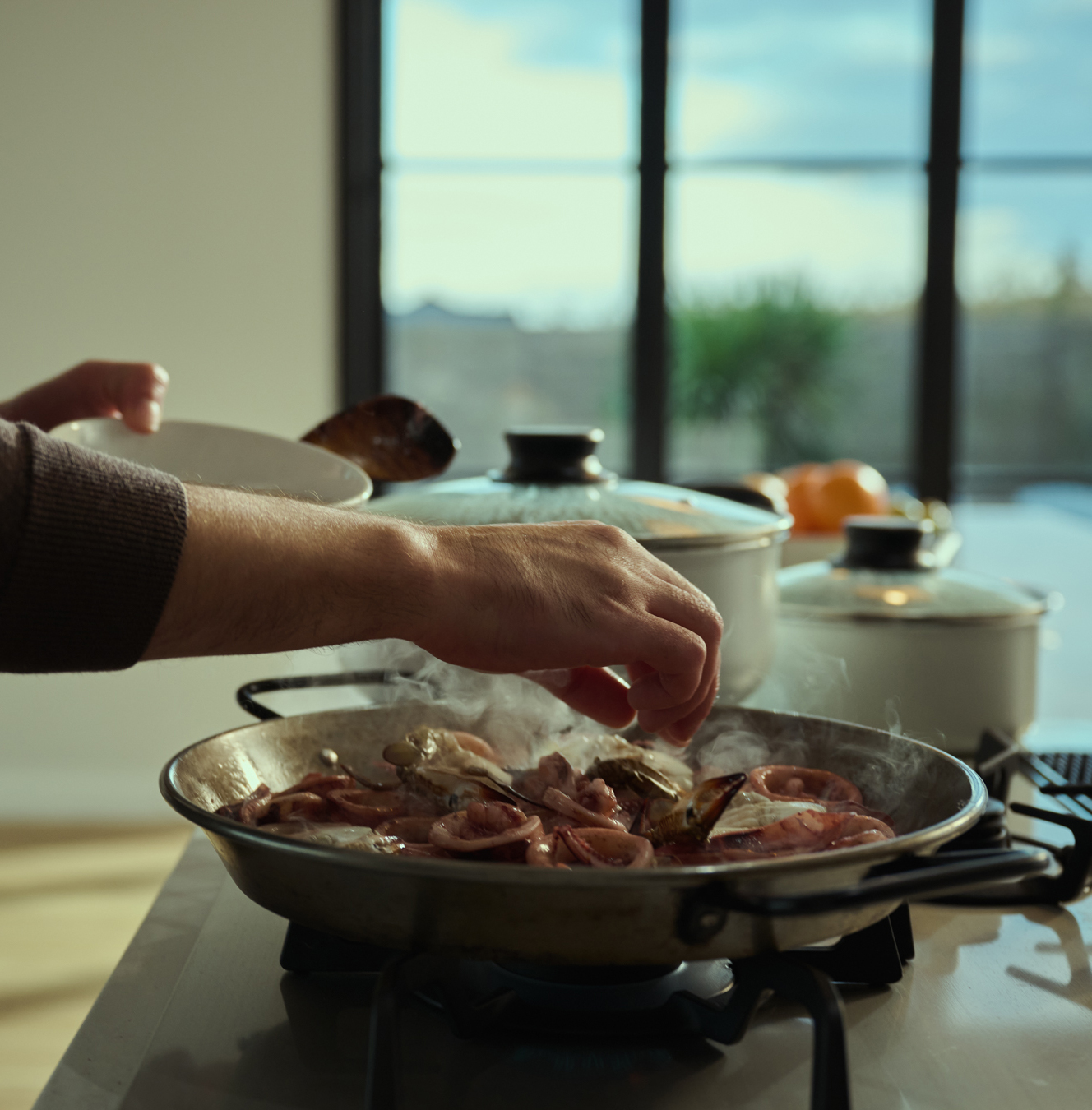 Chef preparando comida